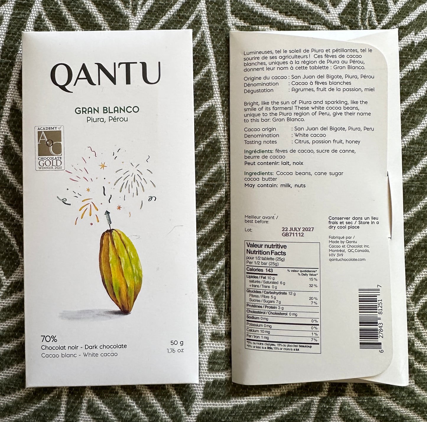 Gold Standard: The 70% Legends Collection (2 Full-Size Gold-Winning Single Origin Dark Chocolate Bars)