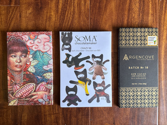 80-88-100 Extra Dark Chocolate Set (3 Full-Size Bars)