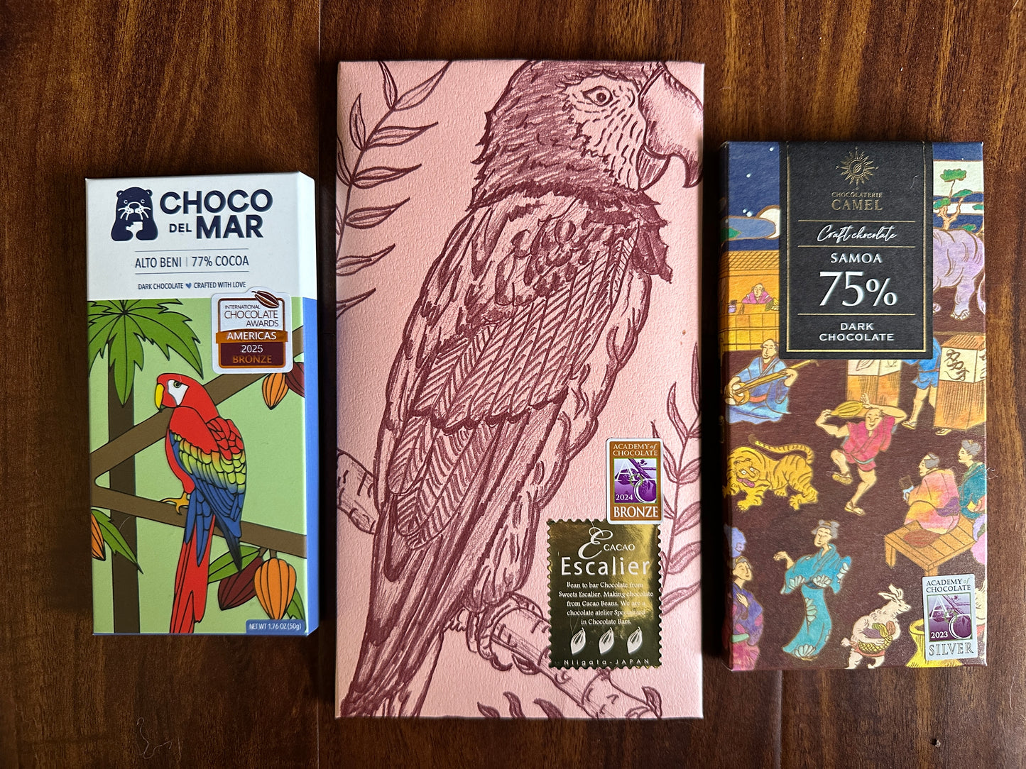 Award-Winning 75%+ Dark Chocolate Single Origin (3 Full-Size Bars)